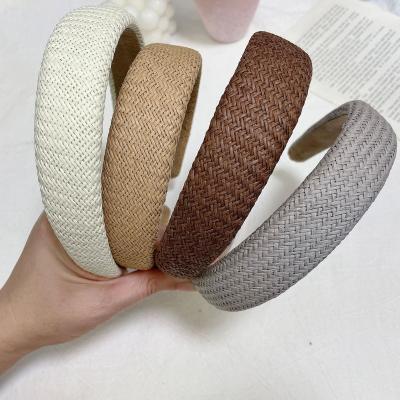 China 2022 Hair Accessories Hair Accessories Spring Summer Women Hair Bands Canvas Braided Headband for sale