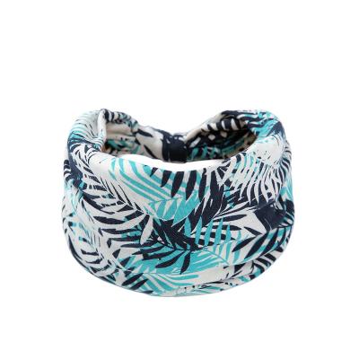 China Sports Bohemian Soft Elastic Wide Wide Headband For Women Hair Accessories for sale