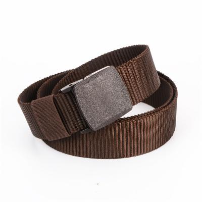 China Adult Whole Selling New Men's Adjustable Lightweight Outdoor Tactical Nylon Belt With Plastic Buckle for sale