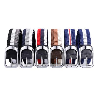 China Wholesale Adult Simple Casual Cloth Belt Stylish Woven Polyester Men's Braided Belt for sale