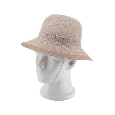 China Summer Anti Sunscreen Large Brim Fisherman Straw Bucket Hat Feminine UV Sunscreen Ladies Hat for sale