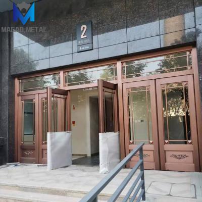 China Office Building Resort Front Metal Modern Exterior Security Waterproof Stainless Steel Doors Furniture for sale