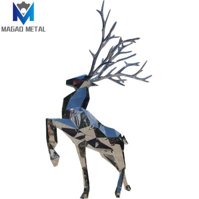 China Europe Custom Animal Deer Outdoor 3D Sculpture For Garden Park Decoration for sale