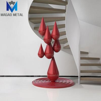 China Europe Factory Supply Interior Home Decor Water Drop Sculpture Metal for sale