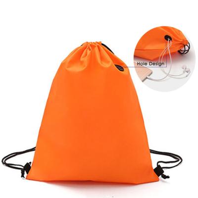 China Waterproof Colorful Cloth Drawstring Bag Polyester Eco - Friendly Travel Drawstring Bags for sale