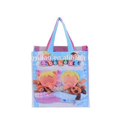 China Custom Print Promotional PP Woven Shopping Bag Custom Print Laminated Non Woven Tote Bag for sale