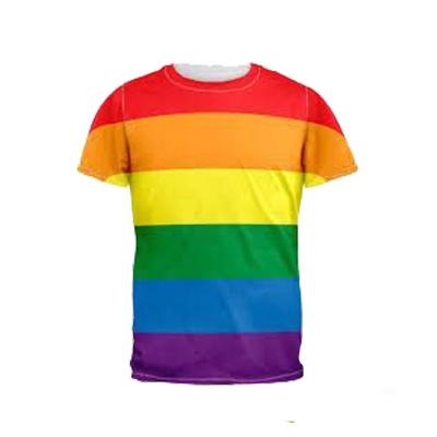 China QUICK DRY Rainbow Gay Pride All Over Adult T-Shirt for sale