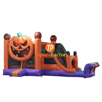 China Environmental protection Topar-factory commercial trampoline castle inflatable bouncer with slide for sale