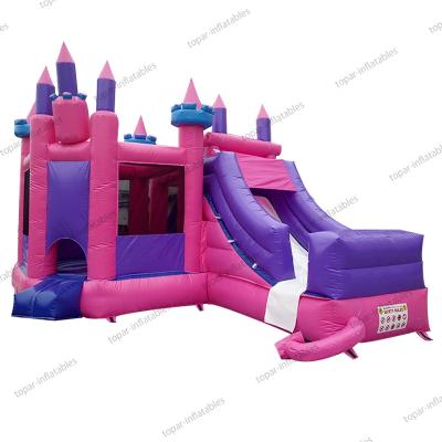 China Popular Environmental Protection Children Lace Inflatable Commercial Bouncy Jumping Castle With Combo Slide for sale