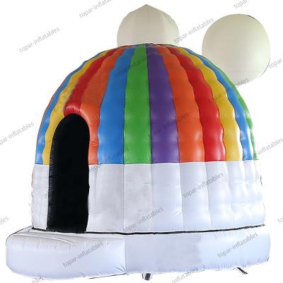 China 2021 New Environmental Protection Dome Castle Indoor Outdoor Disco Tent Toys Cheap Inflatable Bouncer Castle For Kids for sale