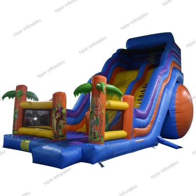 China Environmental protection wholesale new commercial heavy animal summer jumping inflatable slide for sale for sale