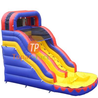 China Environmental protection Topar-factory entertainment tarpaulin large commercial water park inflatable slide with swimming pool for sale