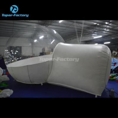 China Environmental Protection Waterproof China Large Commercial White Outdoor Inflatable Bubble Tent For Camping for sale