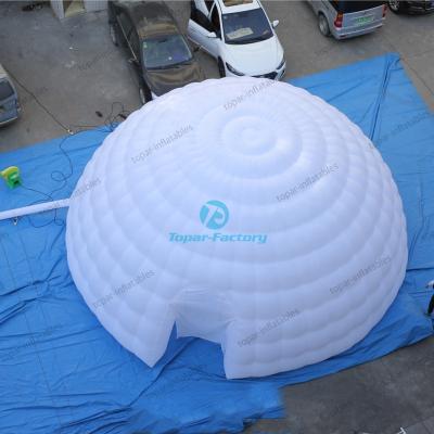 China Environmental Protection Factory Dance Oxford Giant Big Party Tent Colorful Lighting Inflatable Dome For Outdoor for sale