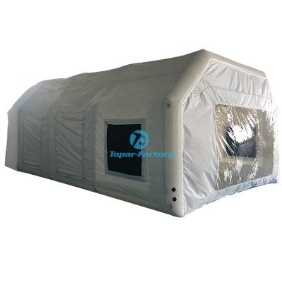 China New Environmental Protection Outdoor Mobile 3M High Inflatable Car Spray Booth Tent for sale