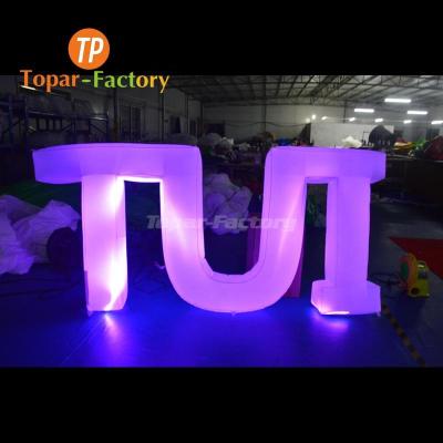 China Topar-Inflatable Environmental Protection Portable Party New Large Led Lighting Inflatable Letters For Advertising Event for sale