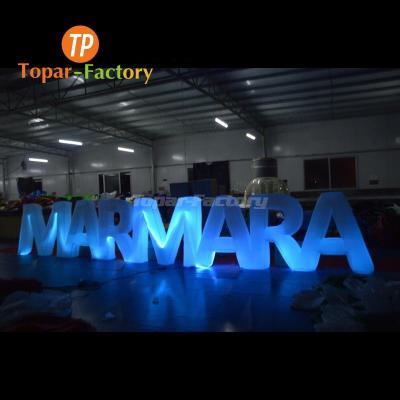 China Environmental protection size Topar-inflatable quality colorful inflatable letters with LED light for sale