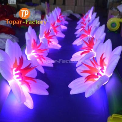 China Wholesale White Lily Led Inflatable Flower Chain Decoration From Topar-Factory Environmental Protection Large For Wedding for sale