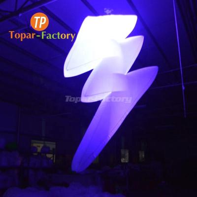 China Hot sale Topar-factory environmental protection hanging led lighting model Inflatable Flashing Lightning Balloon Light for sale