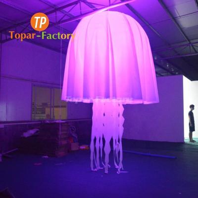 China Environmental protection Topar-factory new advertising hanging lighting led inflatable jellyfish with led light for sale