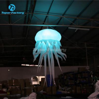 China Environmental Protection Factory Color Changing Jellyfish Led Hanging Lighting Inflatable Decorations For Festival Party for sale