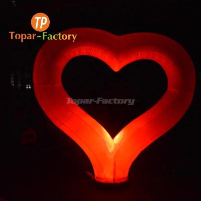 China Hot Sale 5M High In Wedding Giant Inflatable Heart From Topar-Factory Environmental Protection Large For Stage Decoration for sale