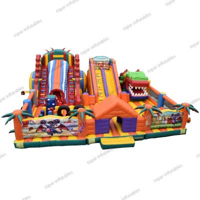 China Environmental Protection China Factory Led Outdoor Jumping Slide Playground PVC Inflatable Castle For Kids for sale