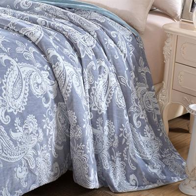 China Luxury King Size Bedding Set Anti-pilling 3D Blanket Embossed Super Quality 2 Sided Throw for sale