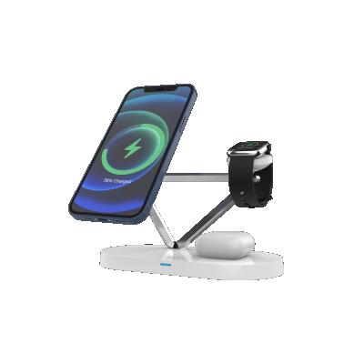 China Smart Watch 45W 3in1 Fast Magnet Qi Wireless Charger For Iphone 12 5 4 3 2 1 Charging Dock Apple Watch 6 Airpods pro for sale