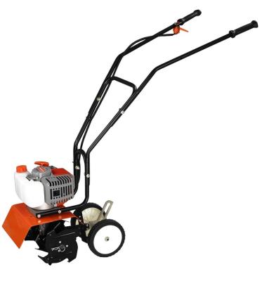 China Anti-Slip Handle 52cc Hand Push Wheeled Cultivator Engine Rotary Tiller With CE GS EU2 for sale