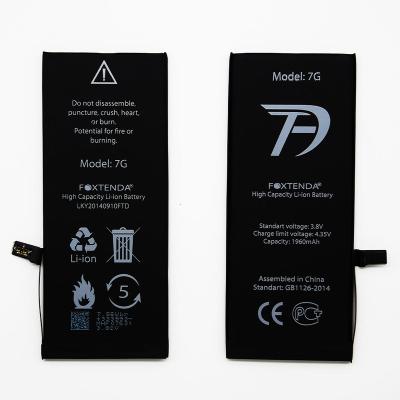 China Mobile Cell Phone High Capacity Digital Lithium Ion Battery For Iphone 7 Original for sale