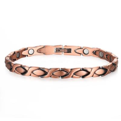 China Stainless Steel Braided Pattern Hiphop Fashion Titanium Jewelry 316 Magnetic Bracelet for sale