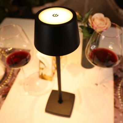 China 2020 Modern Cafe Dining Hotel Restaurant LED Rechargeable USB Charging Decorative LED Wireless Touch Dimmable Table Lamp for sale