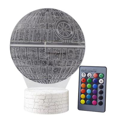 China Modern USB Charging Remote Customized Any Shape Soccer Earth 3d Illusion Led Night Light for sale