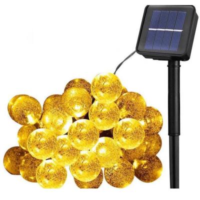 China Garden Outdoor Rechargeable Events Parties Holiday Bubble Ball Decorative Led Solar String Lights for sale