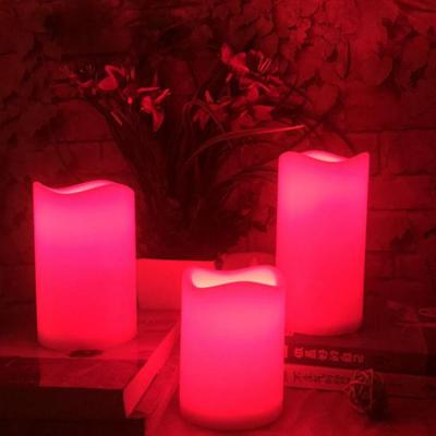 China ABS Flameless Material Factory Offered Remote Control Battery Operated Tea Lights Led Flameless Pillar Candle for sale