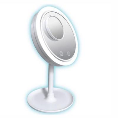 China 2019 Pocket Mirror Amazon Best Seller Oval Shape Dimmable Touch Sensor Beauty Breeze Make Up Led Mirror With Fan for sale