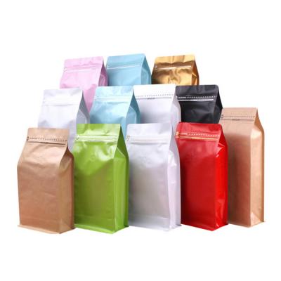 China Security Wholesale 250g 500g 1kg coffee packaging bags with valve and zipper for sale