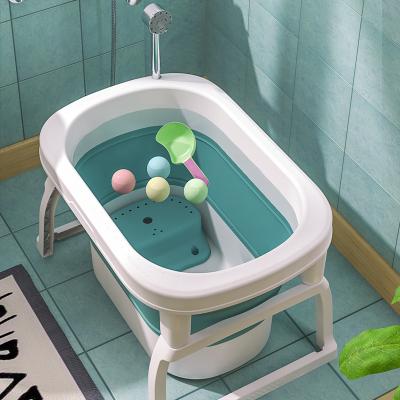 China Baby Bathing 2021 New Arrival Small Folding Baby Bathtub For Kids Baby for sale