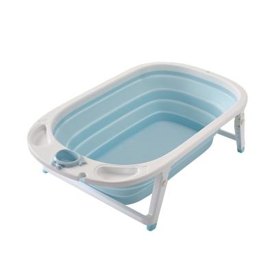 China Baby Bathing Non-slip Plastic Tubs Folding Baby Bathtub for sale