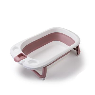 China Baby Bathing Plastic Folding Baby Tub Kid Size Bathtub Foldable Baby Tub for Boys and Girls for sale