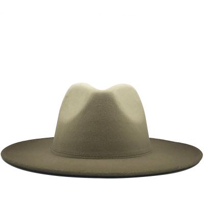 China J109097 wholesale plush felt hat women's brim brim felt hat wholesale fadora women's wide felt hat 2021 for sale