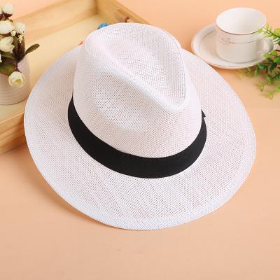 China 2021 Character Wholesale Fashion High Quality Straw Cheap Panama Hats For Women And Men for sale