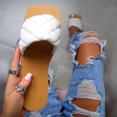 China Quick-Drying Ladies Adjust Toe Flat Slippers Fashion Slippers For Women Summer Women Shoes 2021 for sale