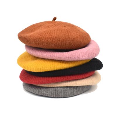 China Breathable Fashion Wool Comfort High Quality Custom 7 Colors Retro England Beret For Ladies for sale