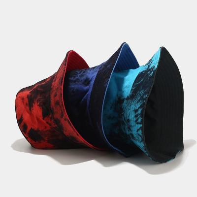 China 2021 Fashion Cotton Link Image Dye Unisex Empty Bucket Hat Custom Embroidery Logo Reversible Bucket Hats for sale