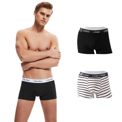 China New Logo Men Underwear Customized Antibacterial Pure Cotton OEM Boxer Brief Antibacterial Customized for sale