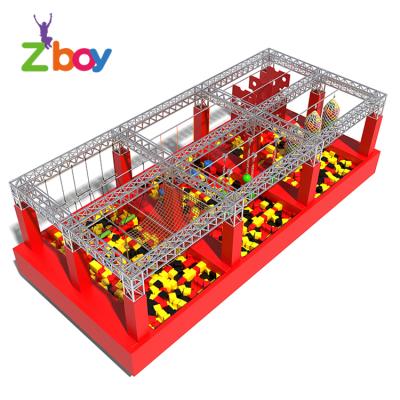 China Without Protective Net Zhejiang Zboy Kids Indoor Bouncy Obstacle Course Equipment for sale