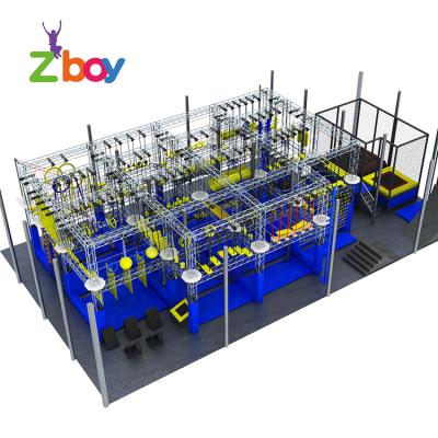 China Wooden Playground Indoor High Ropes Challenge Training Course Adventure Activities Park Building With Concession for sale