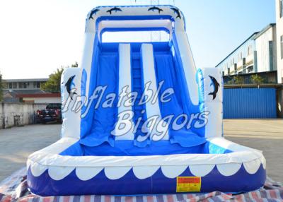 China Garden Pool Kids Residential Inflatable Water Slides , UL Inflatable Slide for sale